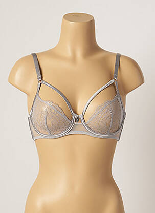Soutien-gorge légère et transparente gris IMPLICITE femme