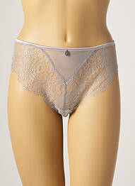 Tanga finition dentelle gris IMPLICITE femme