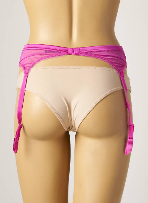 Guêpière/Porte-jarretelle rose IMPLICITE pour femme