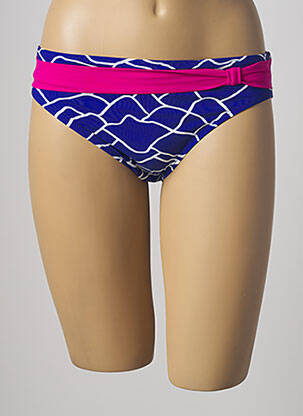 Bas de maillot de bain imprimé fantaisie culotte bleu BELCOR femme