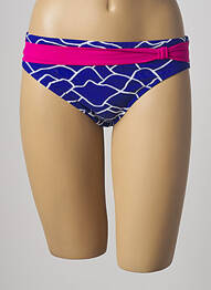 Bas de maillot de bain imprimé fantaisie culotte bleu BELCOR femme