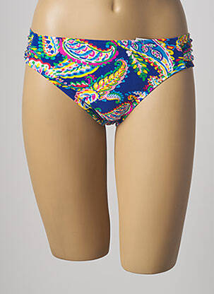 Bas de maillot de bain tissage satiné culotte bleu BELCOR femme