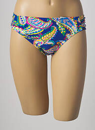 Bas de maillot de bain tissage satiné culotte bleu BELCOR femme