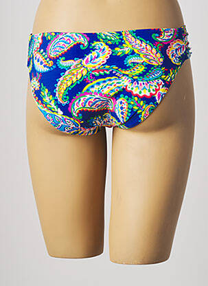 Bas de maillot de bain tissage satiné culotte bleu BELCOR femme