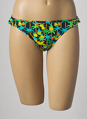 Bas de maillot de bain imprimé tie and dye culotte noir VARIANCE femme