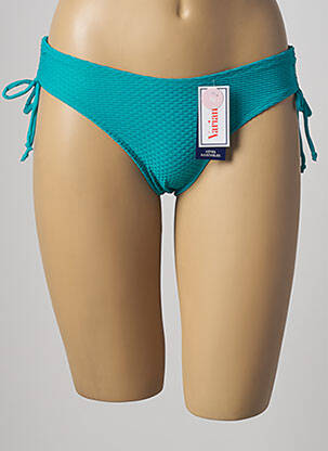 Bas de maillot de bain tissage texturé culotte vert VARIANCE femme