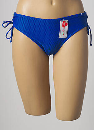 Bas de maillot de bain tissage texturé culotte bleu VARIANCE femme