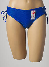 Bas de maillot de bain fermeture liens à nouer culotte bleu VARIANCE femme