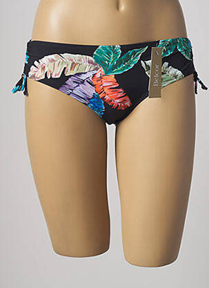 Bas de maillot de bain imprimé tie and dye culotte noir BELCOR femme
