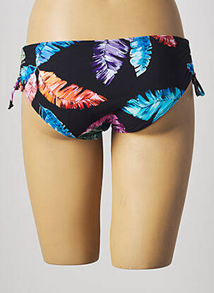 Bas de maillot de bain imprimé tie and dye culotte noir BELCOR femme