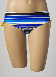 Bas de maillot de bain imprimé rayures culotte bleu BESTFORM femme