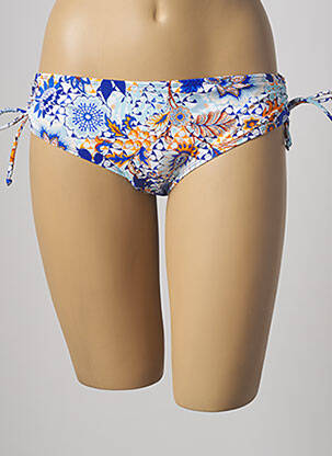 Bas de maillot de bain imprimé fleurs culotte bleu BELCOR femme