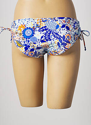 Bas de maillot de bain imprimé fleurs culotte bleu BELCOR femme