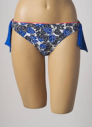 Bas de maillot de bain imprimé fleurs bikini bleu VARIANCE femme