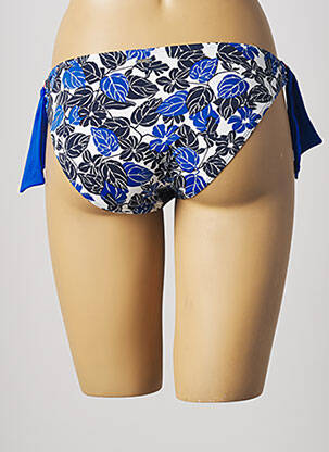 Bas de maillot de bain imprimé fleurs bikini bleu VARIANCE femme