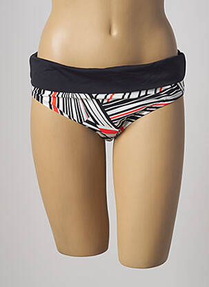 Bas de maillot de bain imprimé fantaisie culotte blanc BELCOR femme