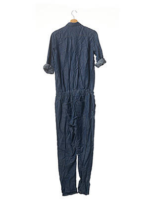 Combi-pantalon col chemisier manches longues bleu CIMARRON femme