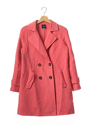Manteau court coupe droite sans capuche rose IDANO femme