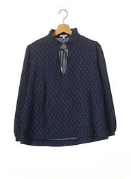 Blouse imprimé fantaisie manches longues bleu AMENAPIH femme
