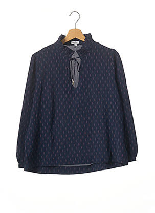 Blouse imprimé fantaisie manches longues bleu AMENAPIH femme
