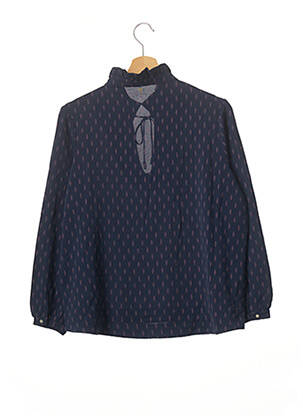Blouse imprimé fantaisie manches longues bleu AMENAPIH femme