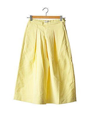 Pantacourt stretch taille normale jaune FRNCH femme