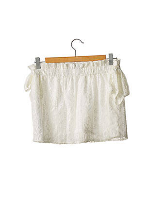 Mini-jupe taille élastique blanc NA-KD femme