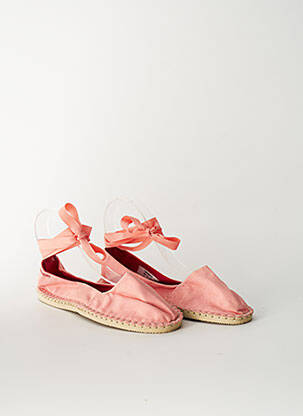 Espadrilles fermeture lacets talon plat jusqu'à 3cm rose HAVANA femme