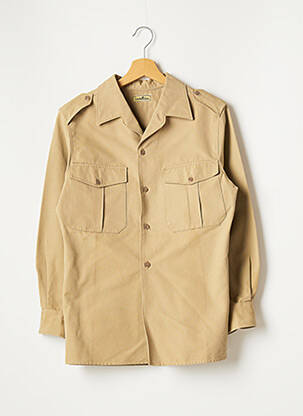 Veste casual fermeture boutonnée sur le devant beige SANS MARQUE homme