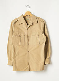 Veste casual fermeture boutonnée sur le devant beige SANS MARQUE homme