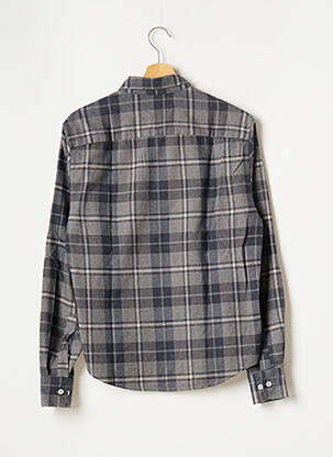 Chemise manches longues manches longues gris DRAPEAU NOIR homme