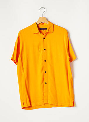 Chemise manches courtes orange MENNACE pour homme