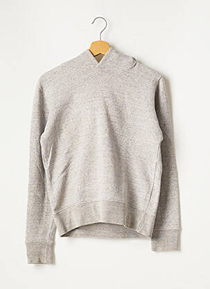 Sweat-shirt à capuche gris DRAPEAU NOIR pour homme