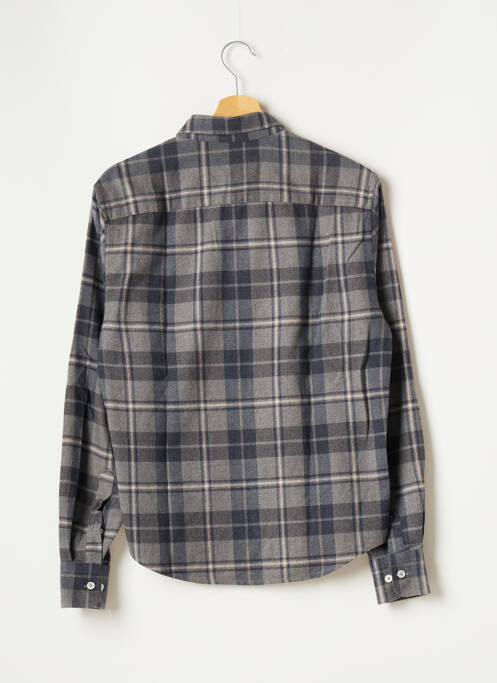 Chemise manches longues gris DRAPEAU NOIR pour homme