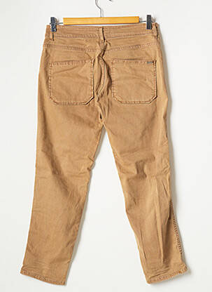 Pantalon droit fermeture zippée sous rabat boutonné taille normale marron CIMARRON femme