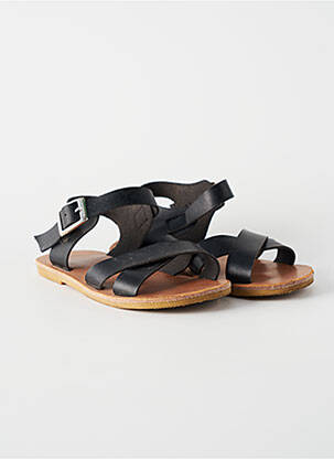 Sandales/nu pieds matière lisse talon bas noir SANS MARQUE garçon