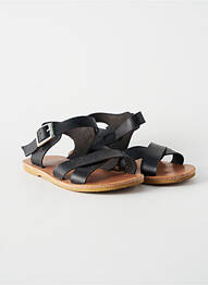 Sandales/nu pieds matière lisse talon bas noir SANS MARQUE garcon