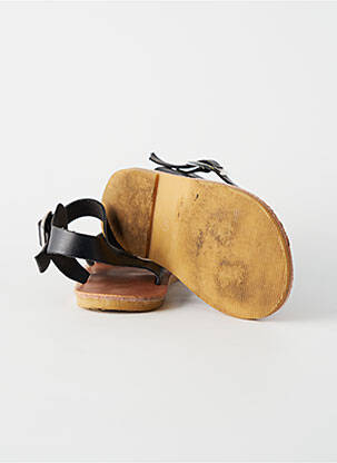 Sandales/nu pieds matière lisse talon bas noir SANS MARQUE garçon