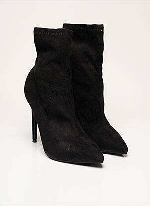 Bottines/Boots noir BOOHOO pour femme