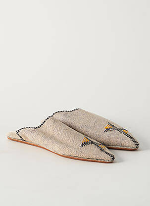 Mules/sabots talon plat jusqu'à 3cm gris CHABI CHIC femme