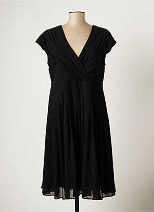 Robe mi-longue coupe évasée manches courtes noir MYRINE ANTWERP femme