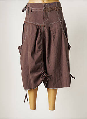 Jupe mi-longue taille normale marron LOLA ESPELETA femme