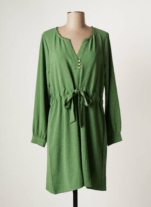 Robe courte vert CHERRY PARIS pour femme
