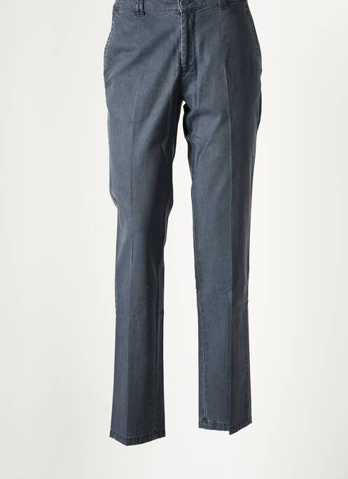 Pantalon chino bleu BRUNO SAINT HILAIRE pour homme