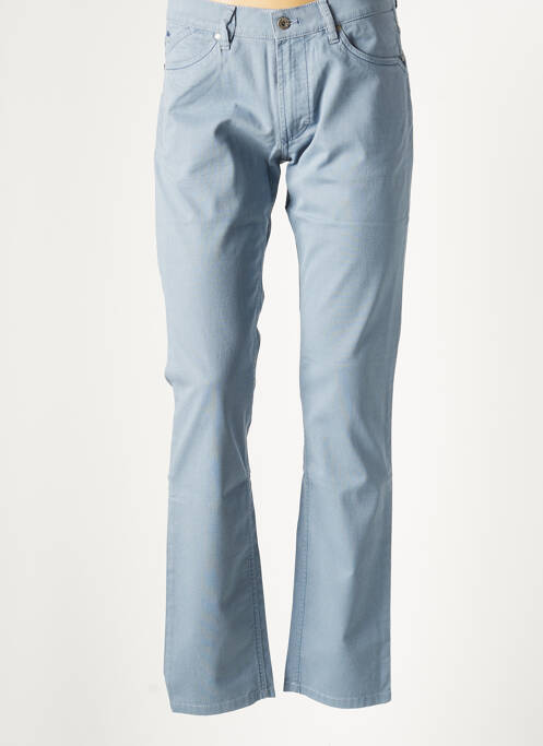 Pantalon droit bleu BRUNO SAINT HILAIRE pour homme