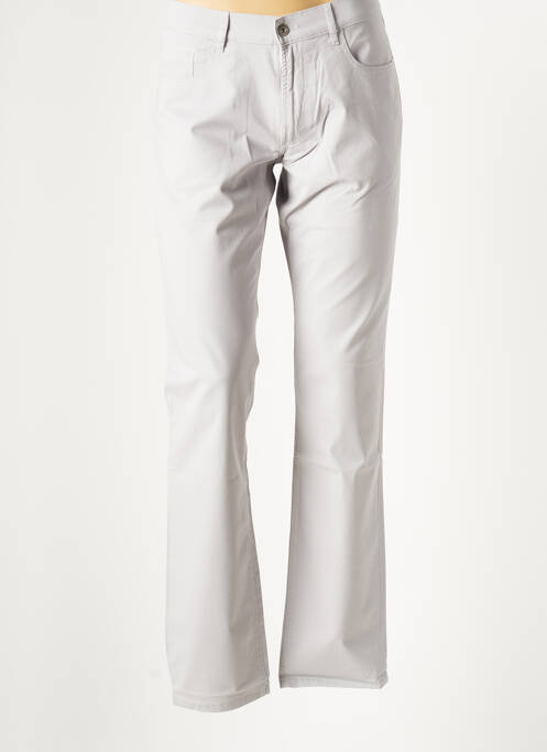 Pantalon droit gris BRUNO SAINT HILAIRE pour homme