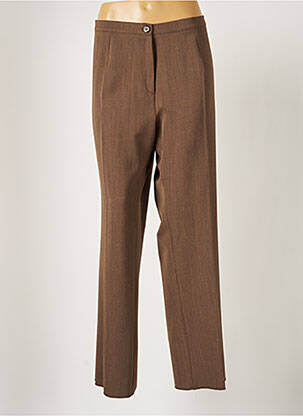 Pantalon droit marron GRIFFON pour femme