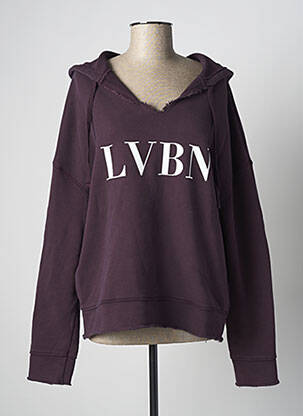 Sweat-shirt à capuche violet LIV BERGEN pour femme