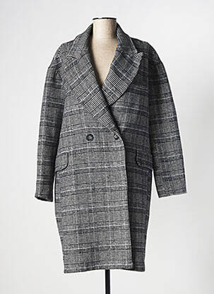 Manteau long gris OPULLENCE pour femme