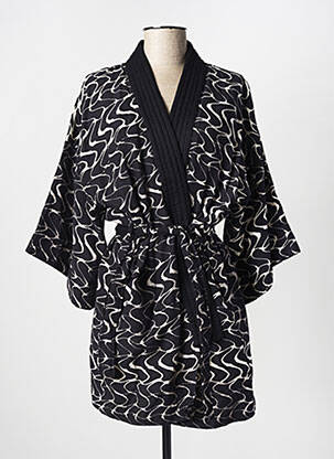 Veste kimono noir LEON & HARPER pour femme